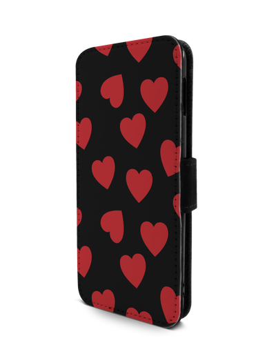 Repeating Hearts Wallet Phone Case Samsung Galaxy S10e