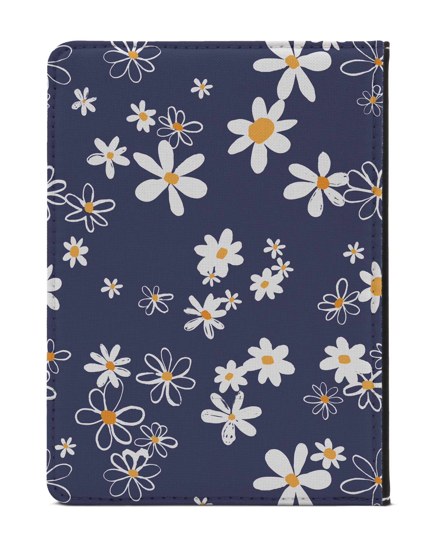 Navy Daisies eReader Case XS: Back View