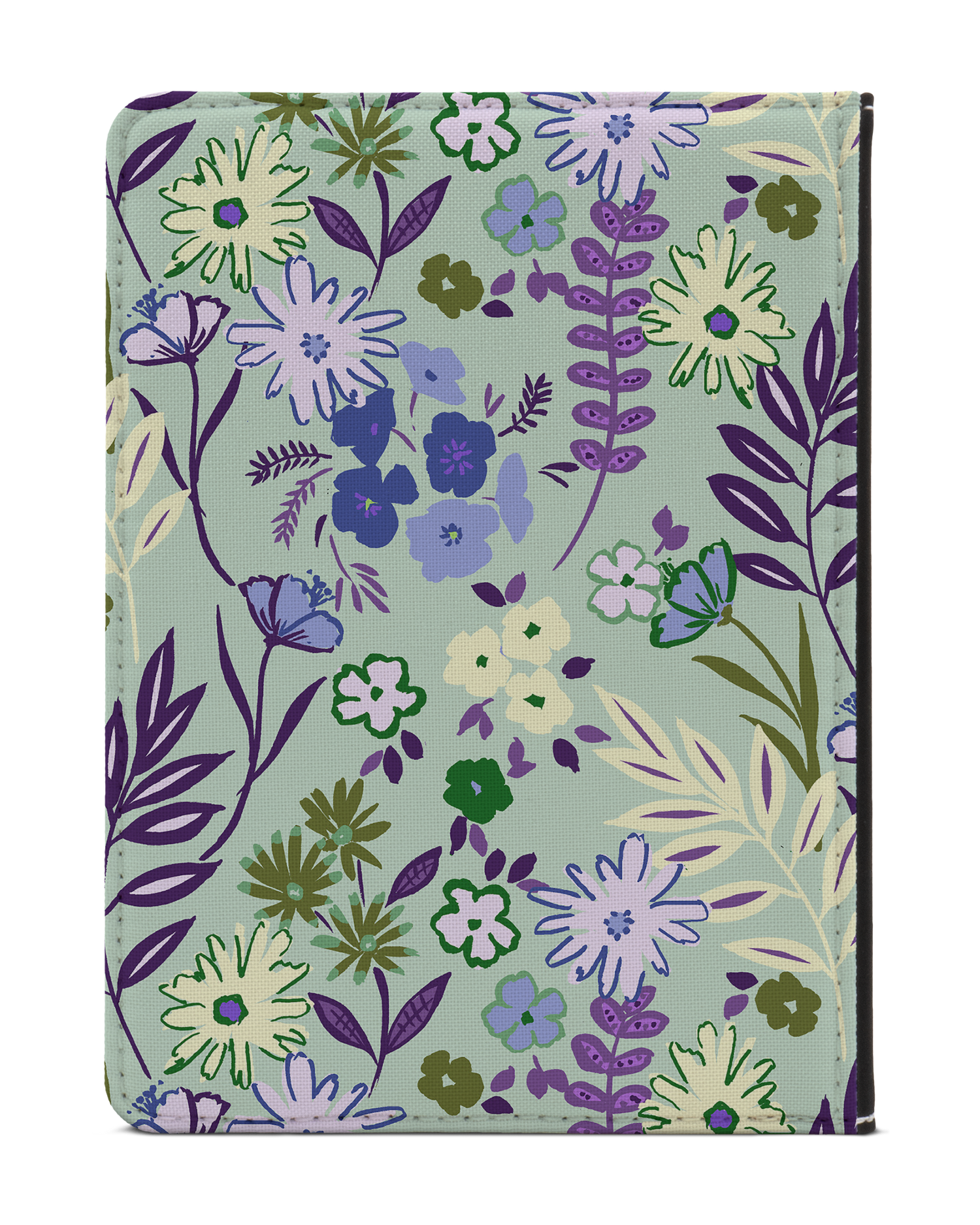 Pretty Purple Flowers eReader Case XS: Back View