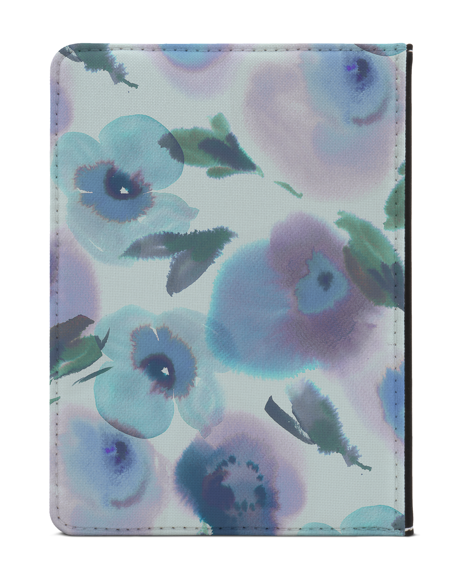 Watercolour Flowers Blue eReader Case XS: Back View