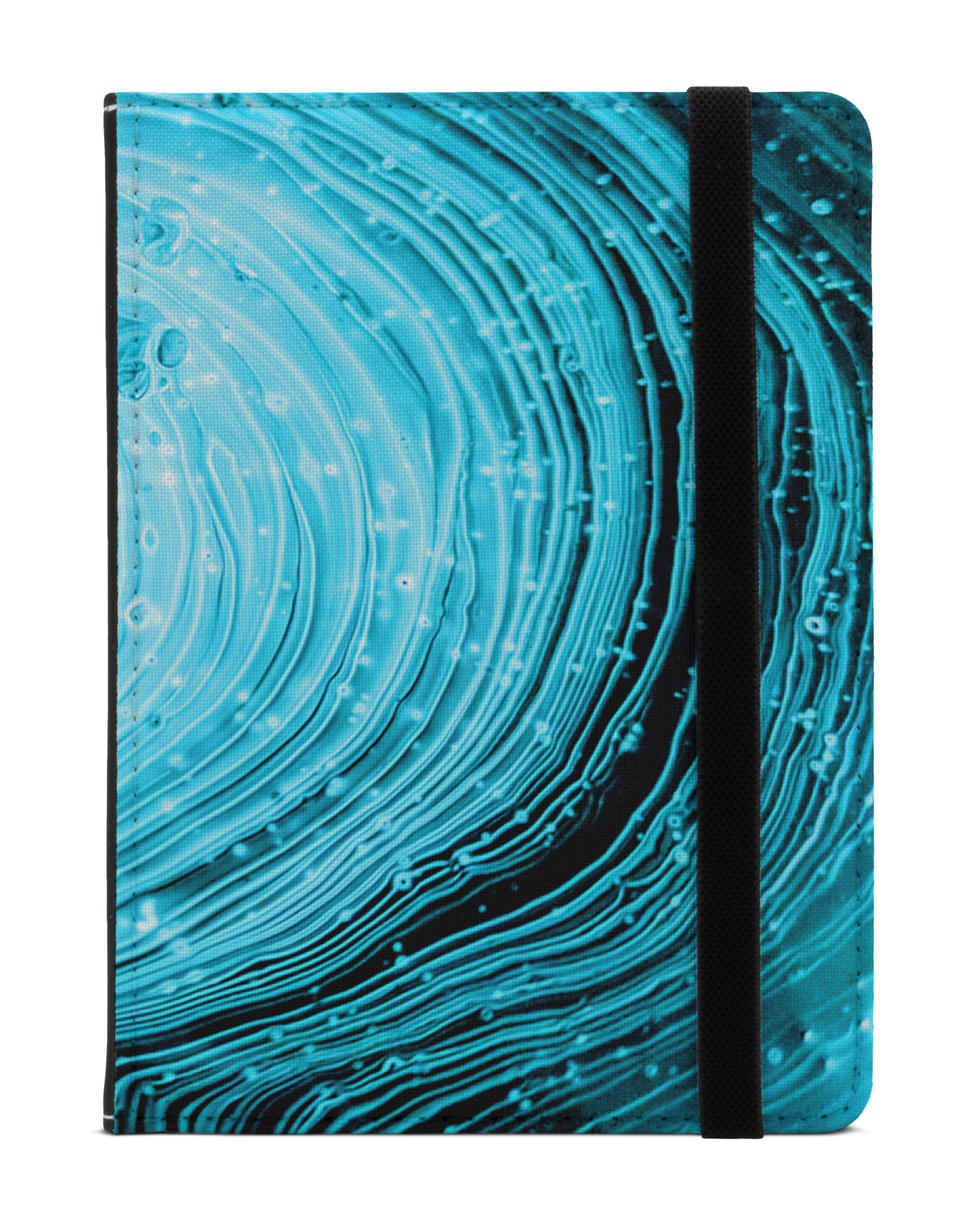 Turquoise Ripples eReader Case XS: Front View