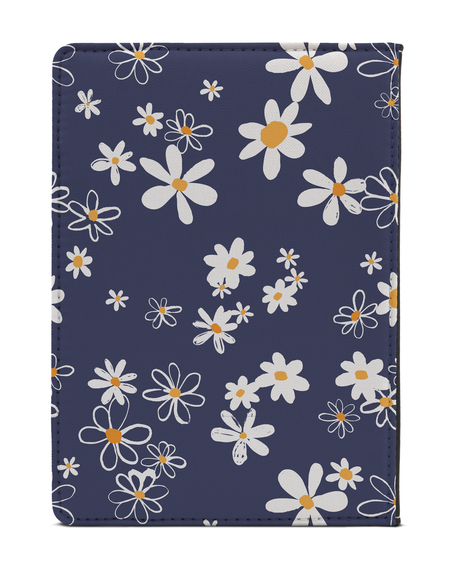 Navy Daisies eReader Case S: Back View