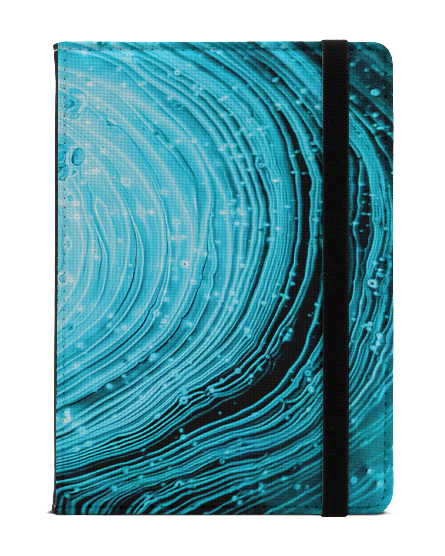 Turquoise Ripples eReader Case S: Front View