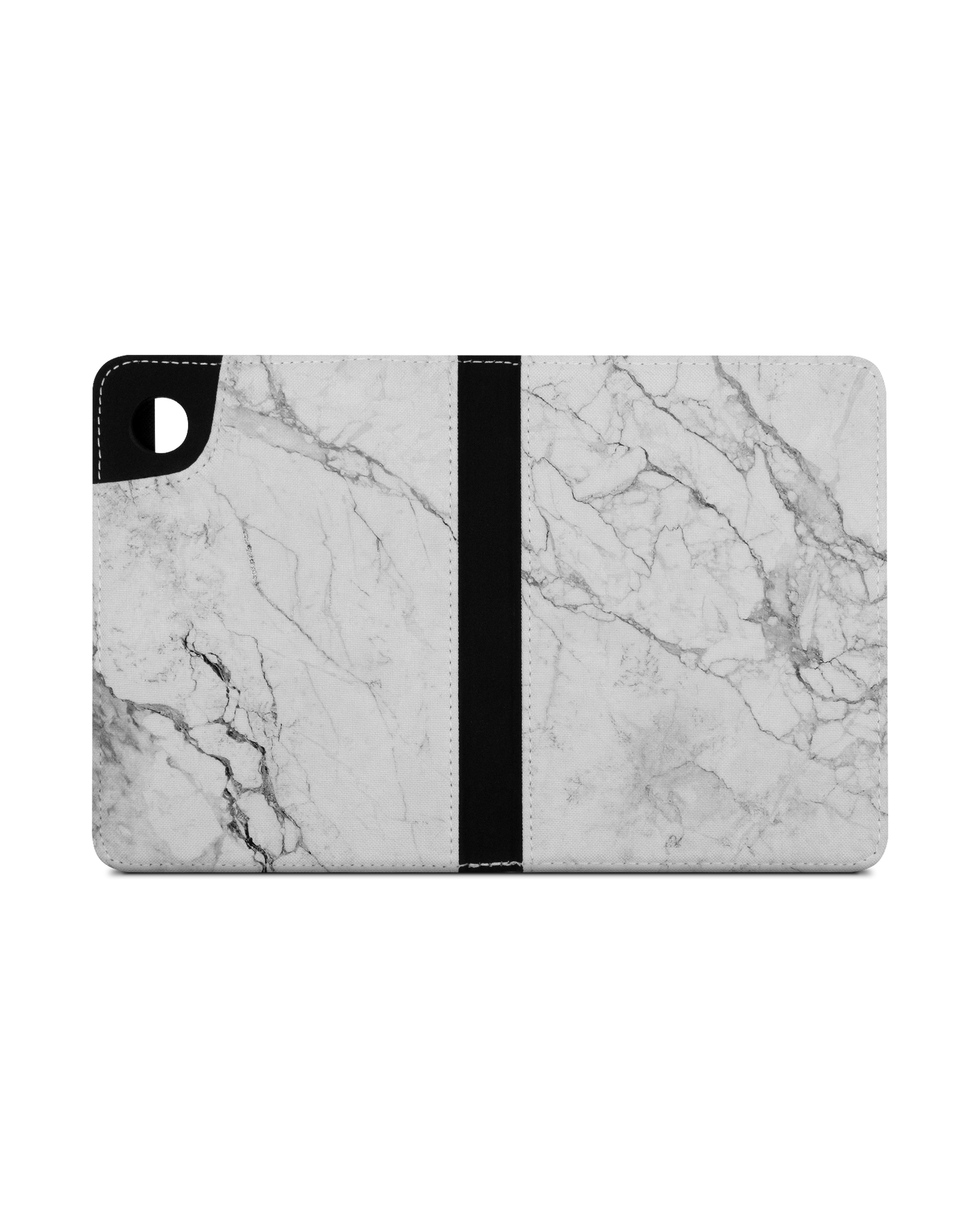 White Marble eReader Case for tolino shine 4 (2022): Opened exterior view