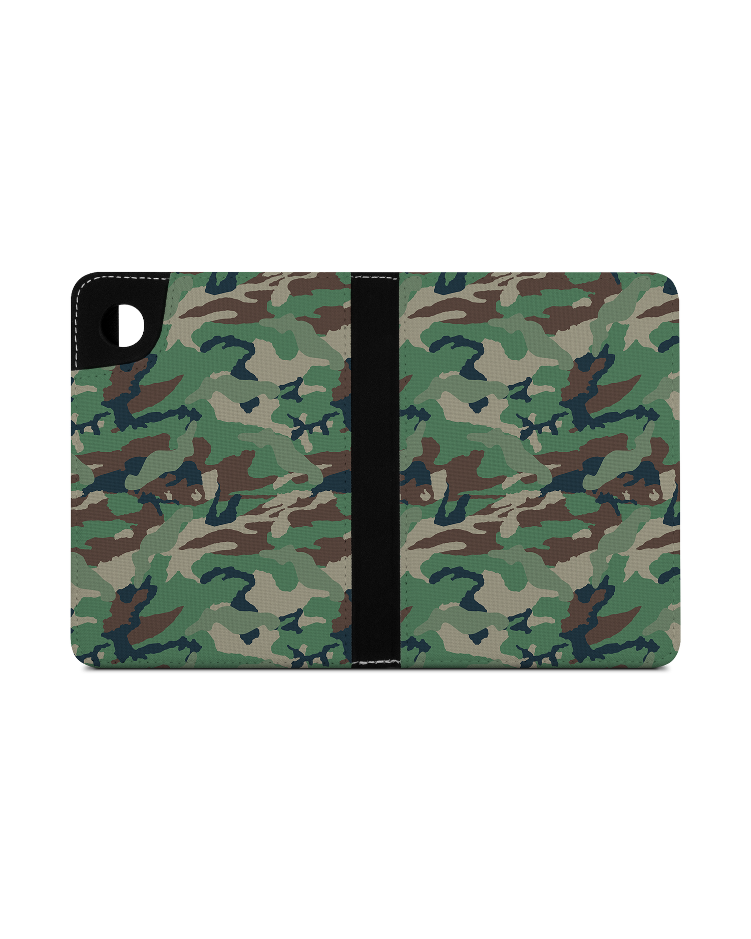 Green and Brown Camo eReader Case for tolino shine 4 (2022): Opened exterior view
