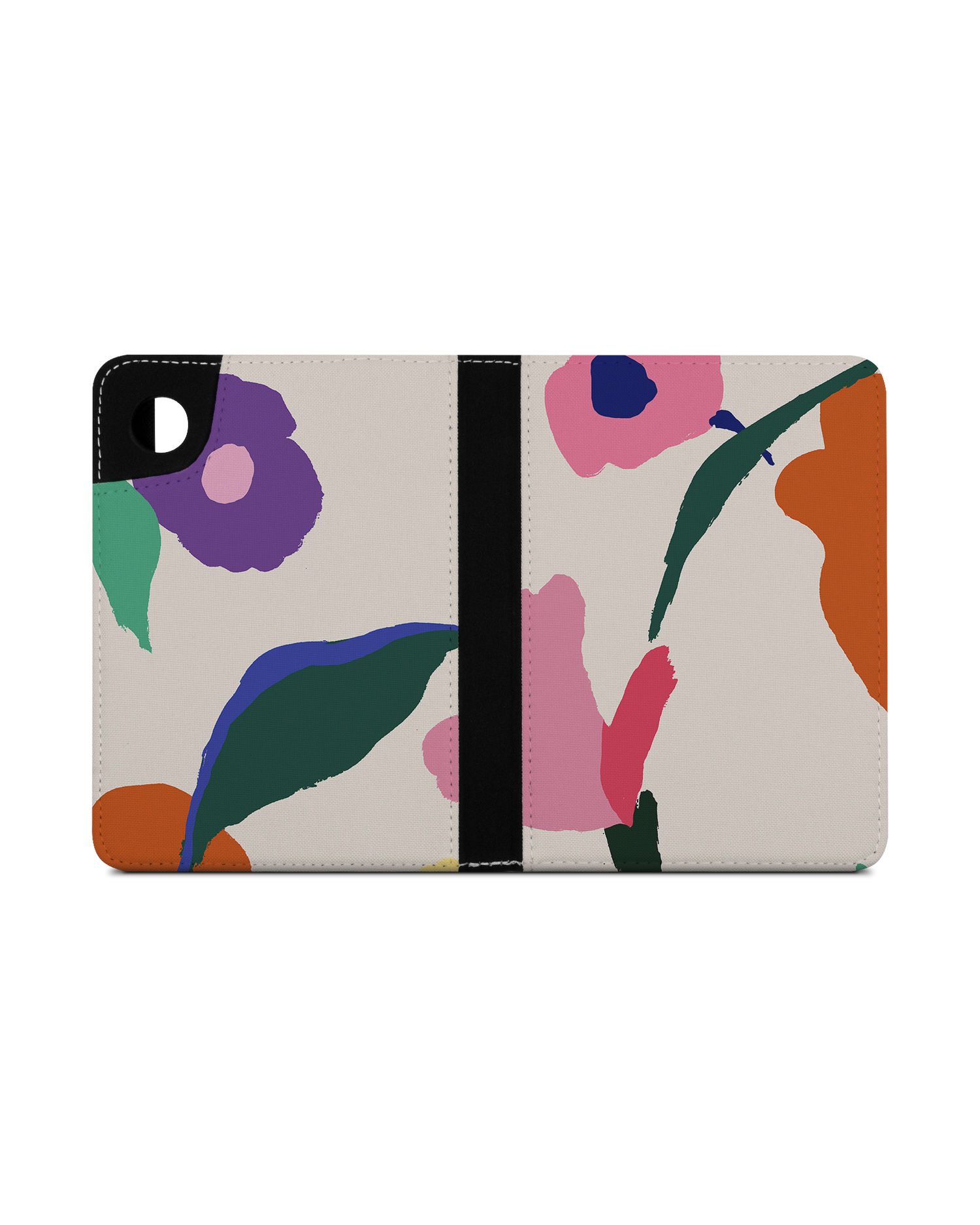 Handpainted Blooms eReader Case for tolino shine 4 (2022): Opened exterior view