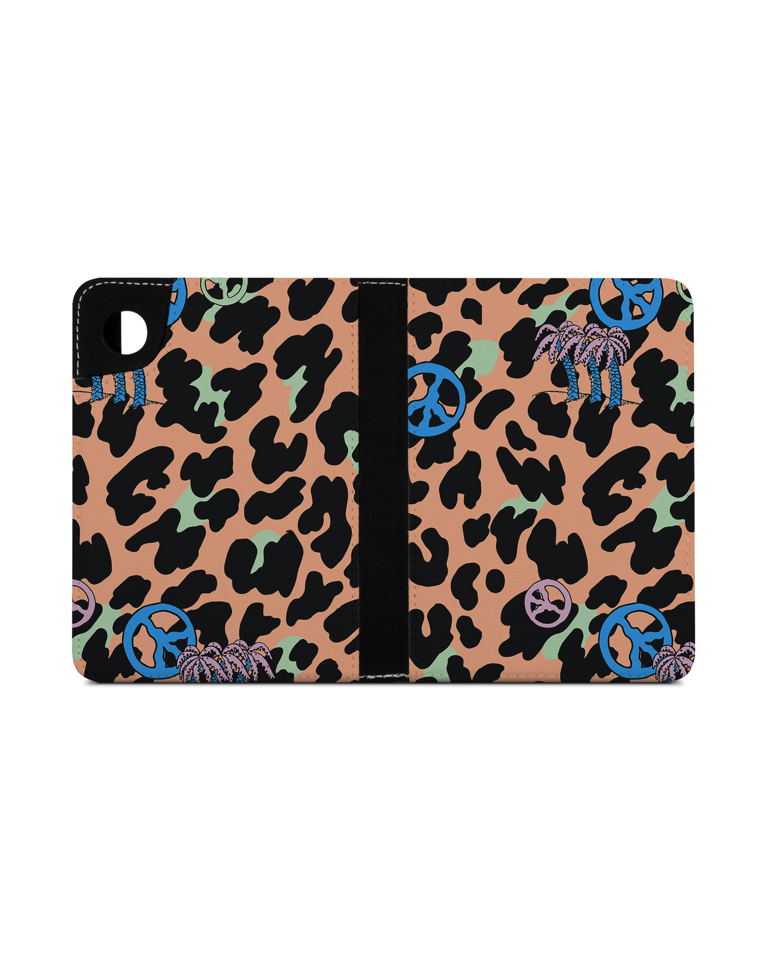 Leopard Peace Palms eReader Case for tolino shine 4 (2022): Opened exterior view
