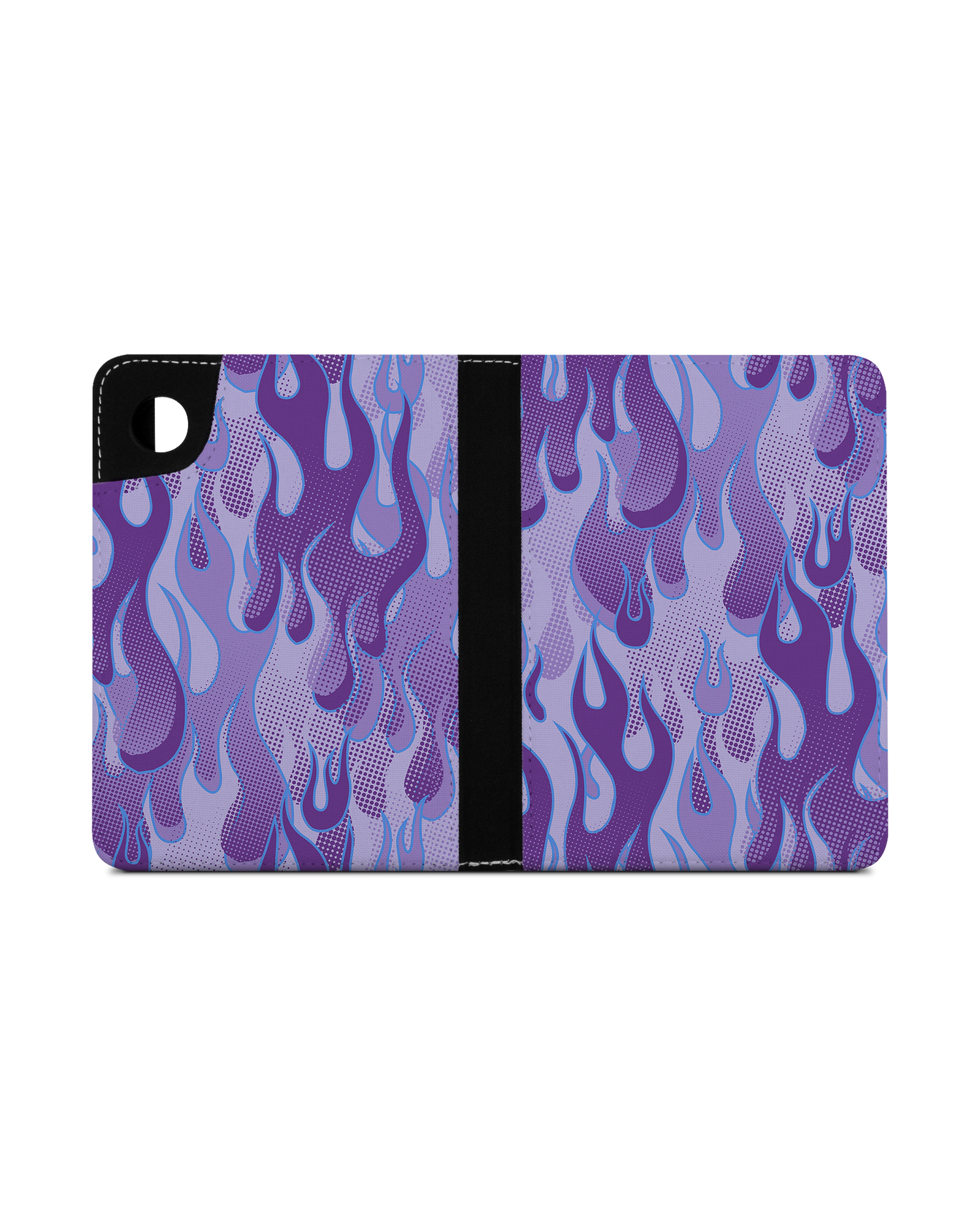 Purple Flames eReader Case for tolino shine 4 (2022): Opened exterior view
