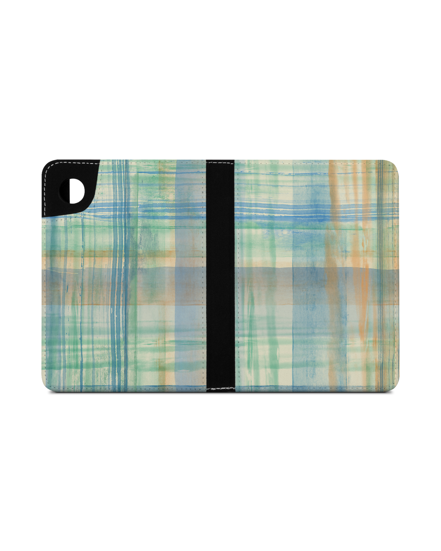 Washed Out Plaid eReader Case for tolino shine 4 (2022): Opened exterior view