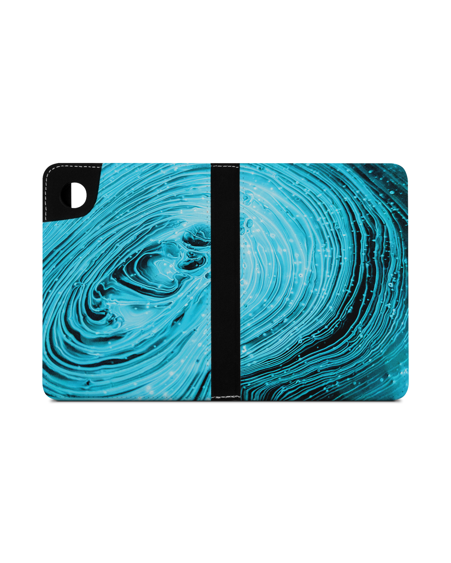 Turquoise Ripples eReader Case for tolino shine 4 (2022): Opened exterior view