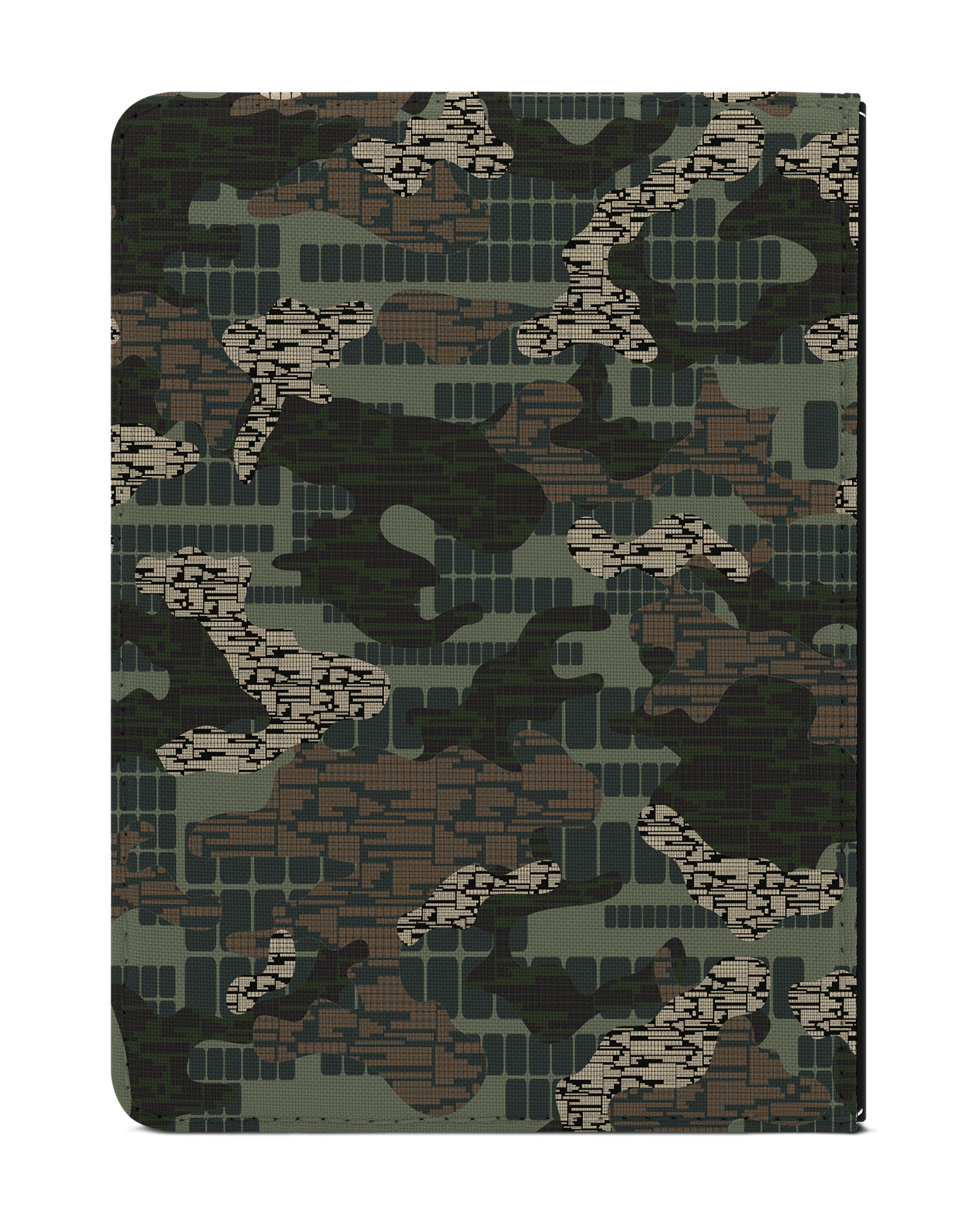 Green Camo Mix eReader Case for tolino vision 1 to 4 HD: Back View
