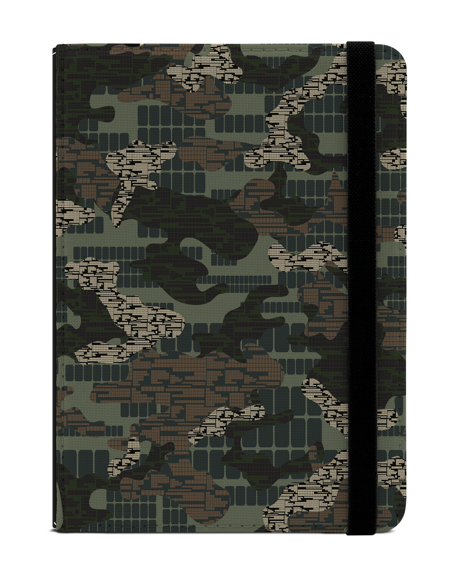 Green Camo Mix eReader Case for tolino vision 1 to 4 HD: Front View
