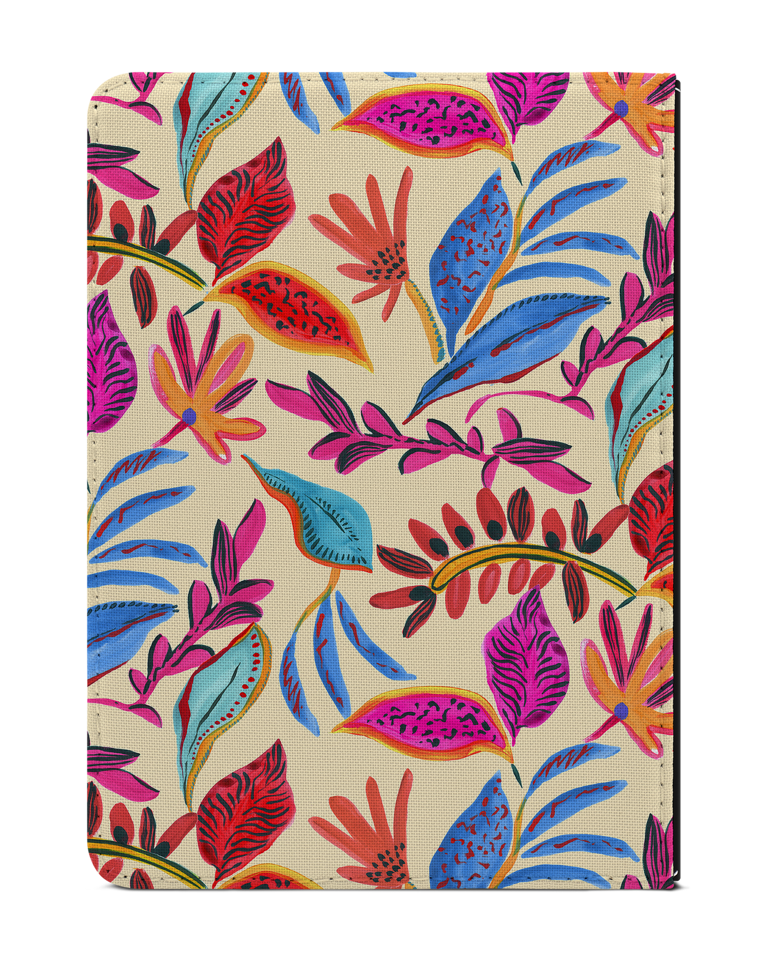 Painterly Spring Leaves eReader Case for tolino vision 1 to 4 HD: Back View