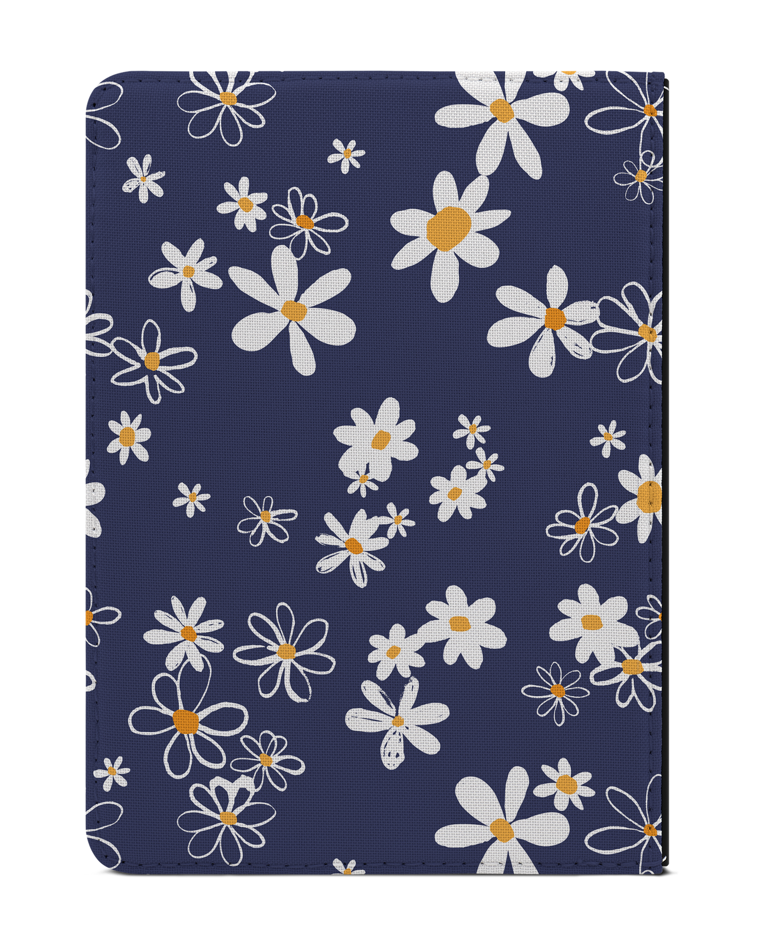 Navy Daisies eReader Case for tolino vision 1 to 4 HD: Back View