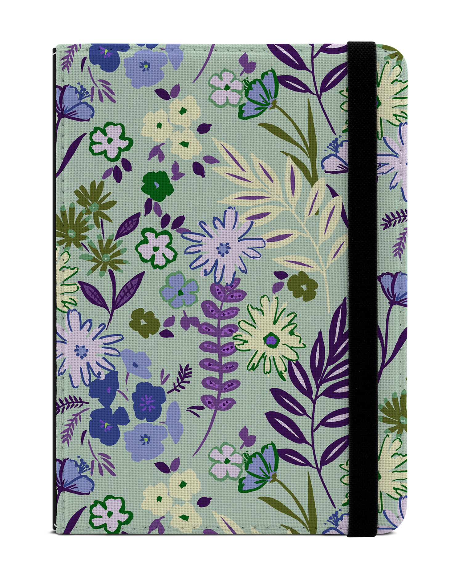Pretty Purple Flowers eReader Case for tolino vision 1 to 4 HD: Front View