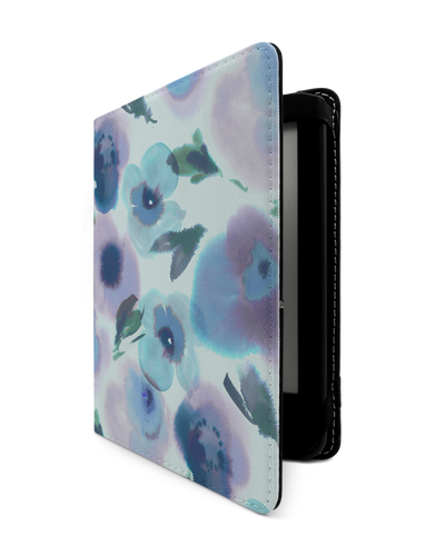 Watercolour Flowers Blue eReader Case for tolino vision 1 to 4 HD