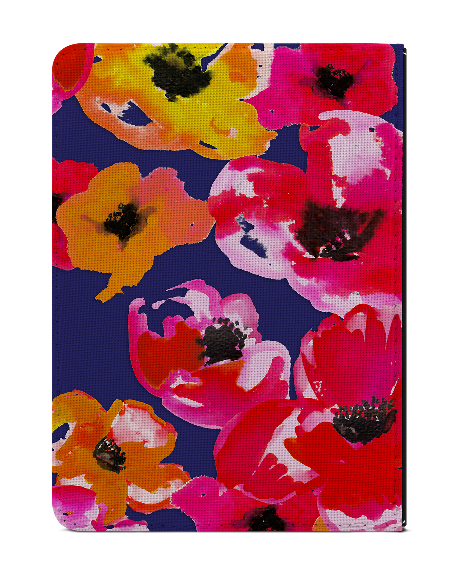 Painted Poppies eReader Case for tolino vision 1 to 4 HD: Back View
