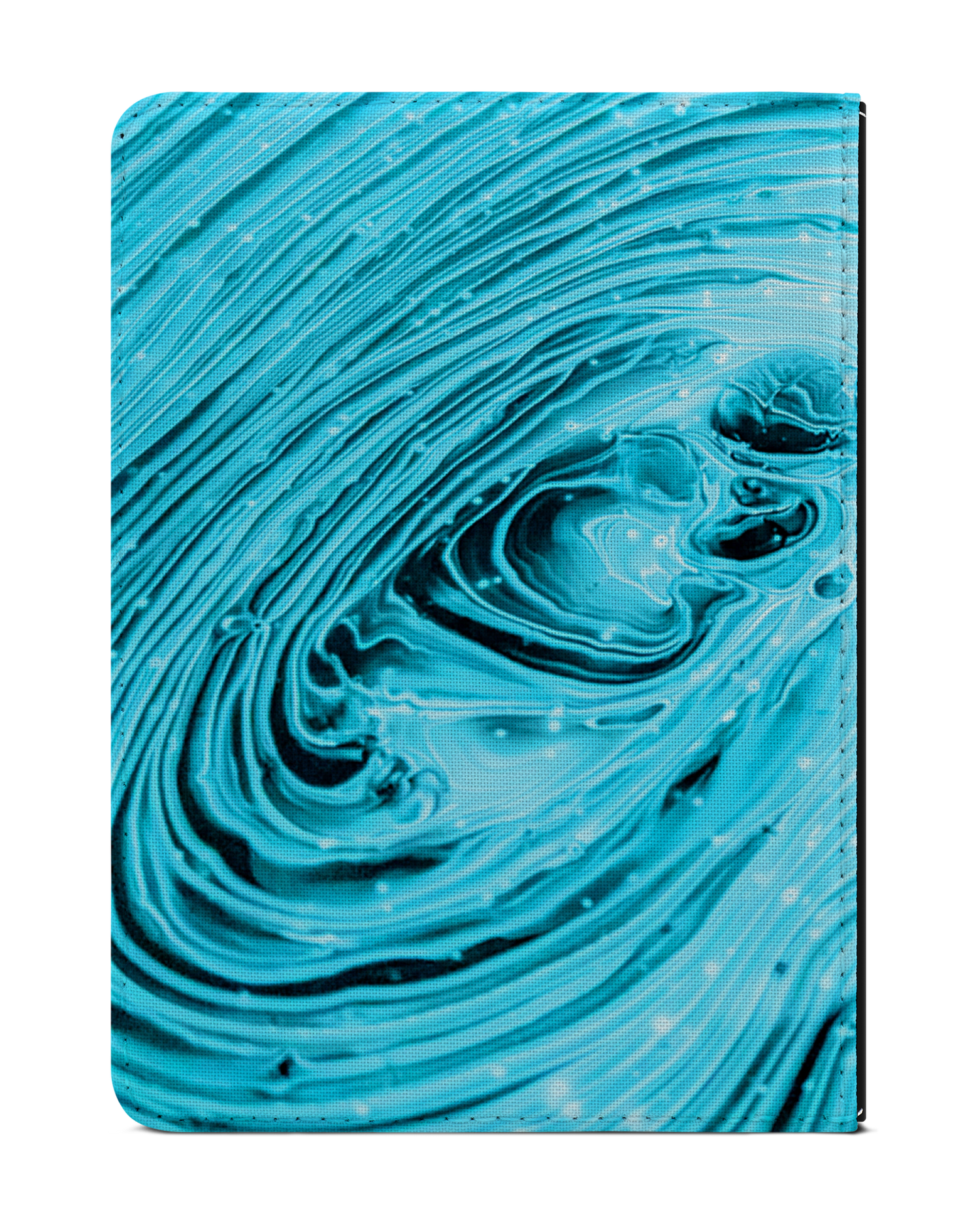 Turquoise Ripples eReader Case for tolino vision 1 to 4 HD: Back View