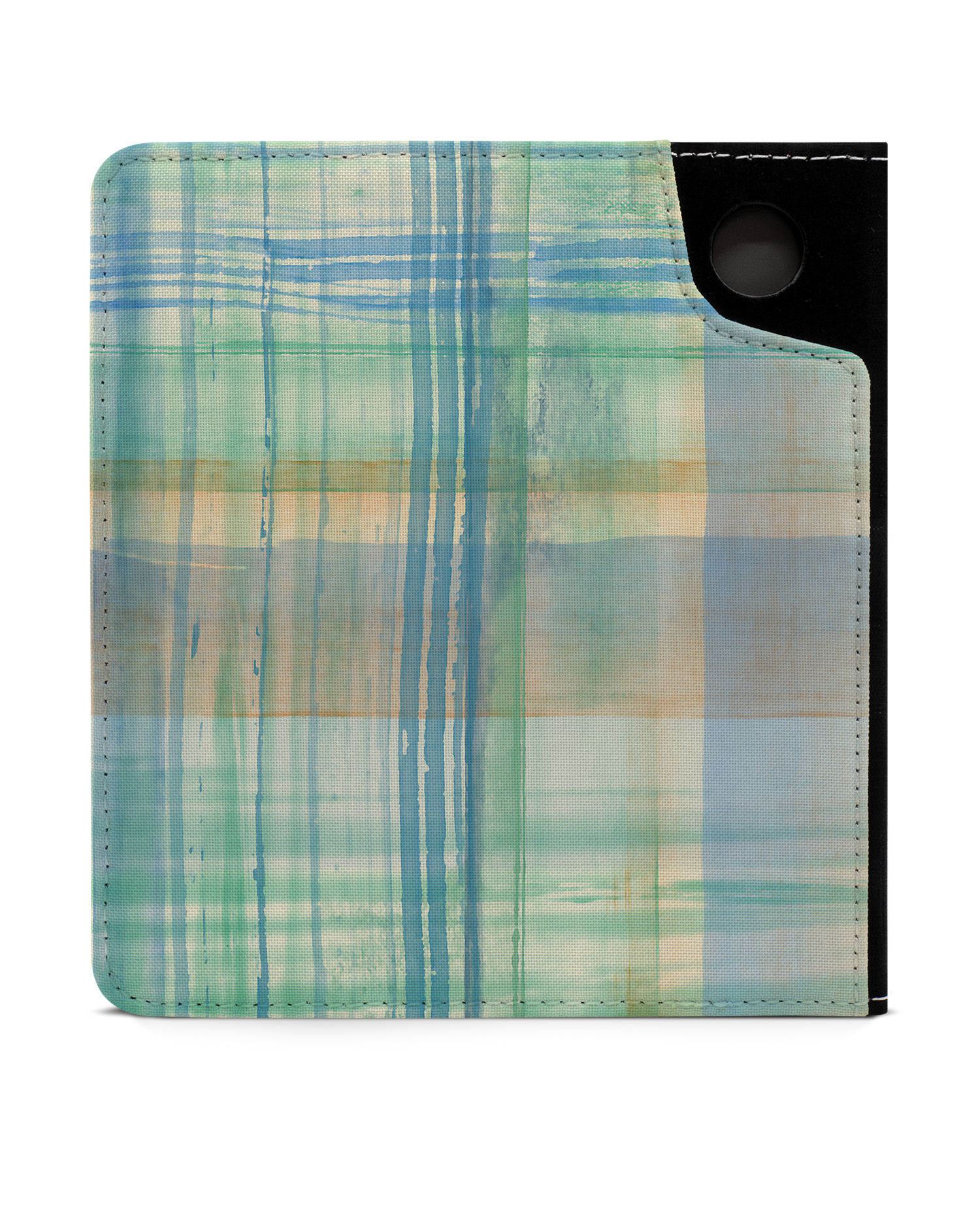 Washed Out Plaid eReader Case for tolino vision 6: Back View
