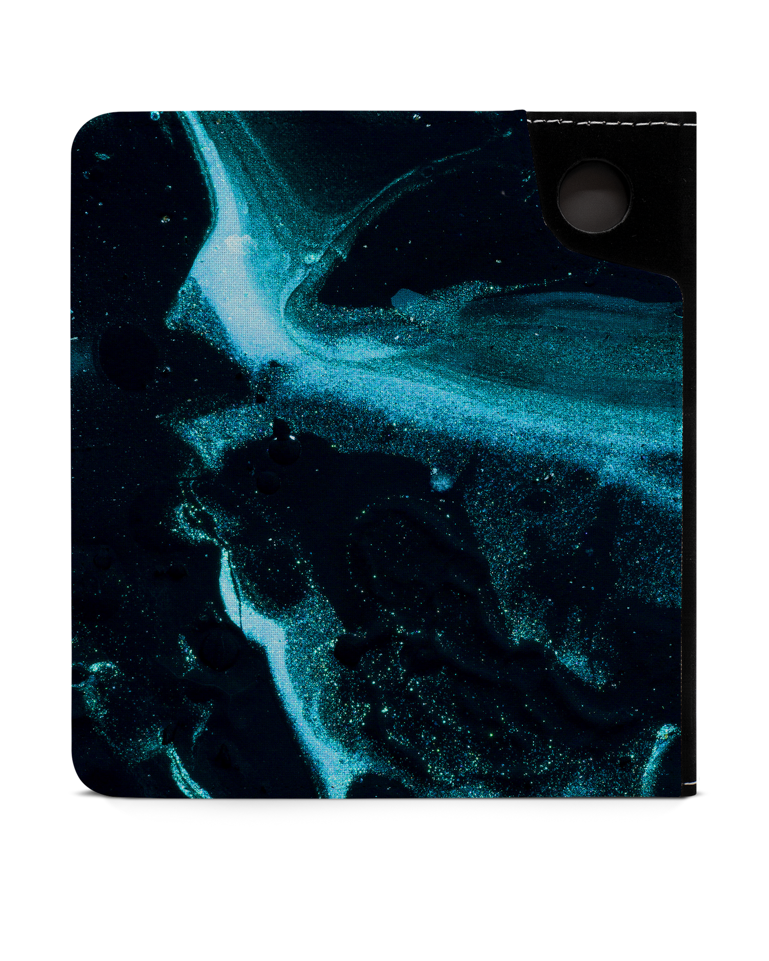Deep Turquoise Sparkle eReader Case for tolino vision 6: Back View