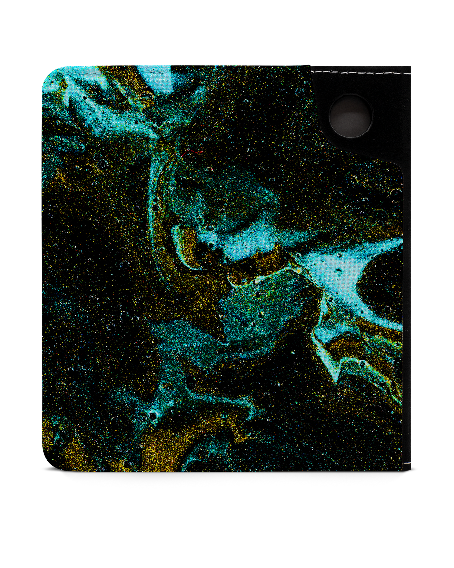 Mint Gold Marble Sparkle eReader Case for tolino vision 6: Back View