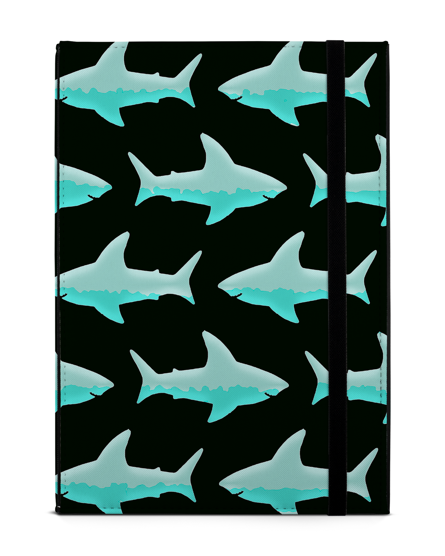 Neon Sharks Tablet Case M: Front View