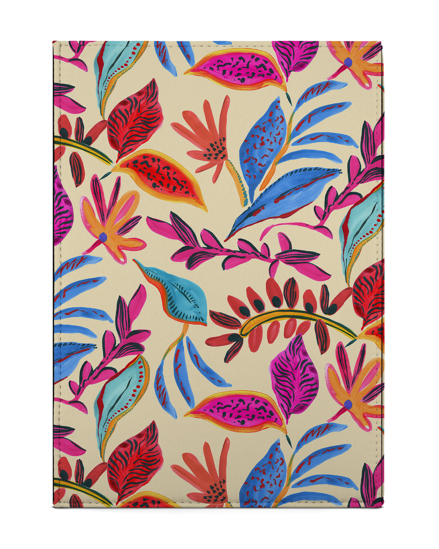 Painterly Spring Leaves Tablet Case M: Back View