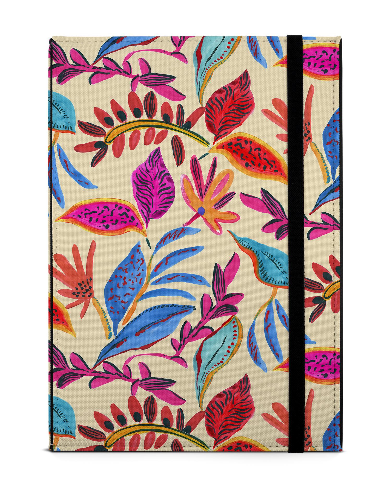 Painterly Spring Leaves Tablet Case M: Front View
