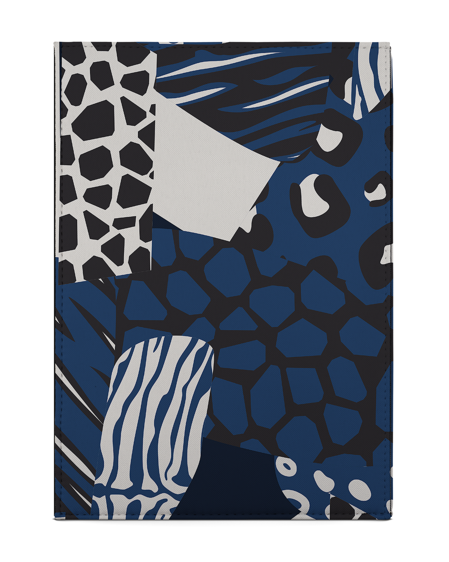 Animal Print Patchwork Tablet Case M: Back View