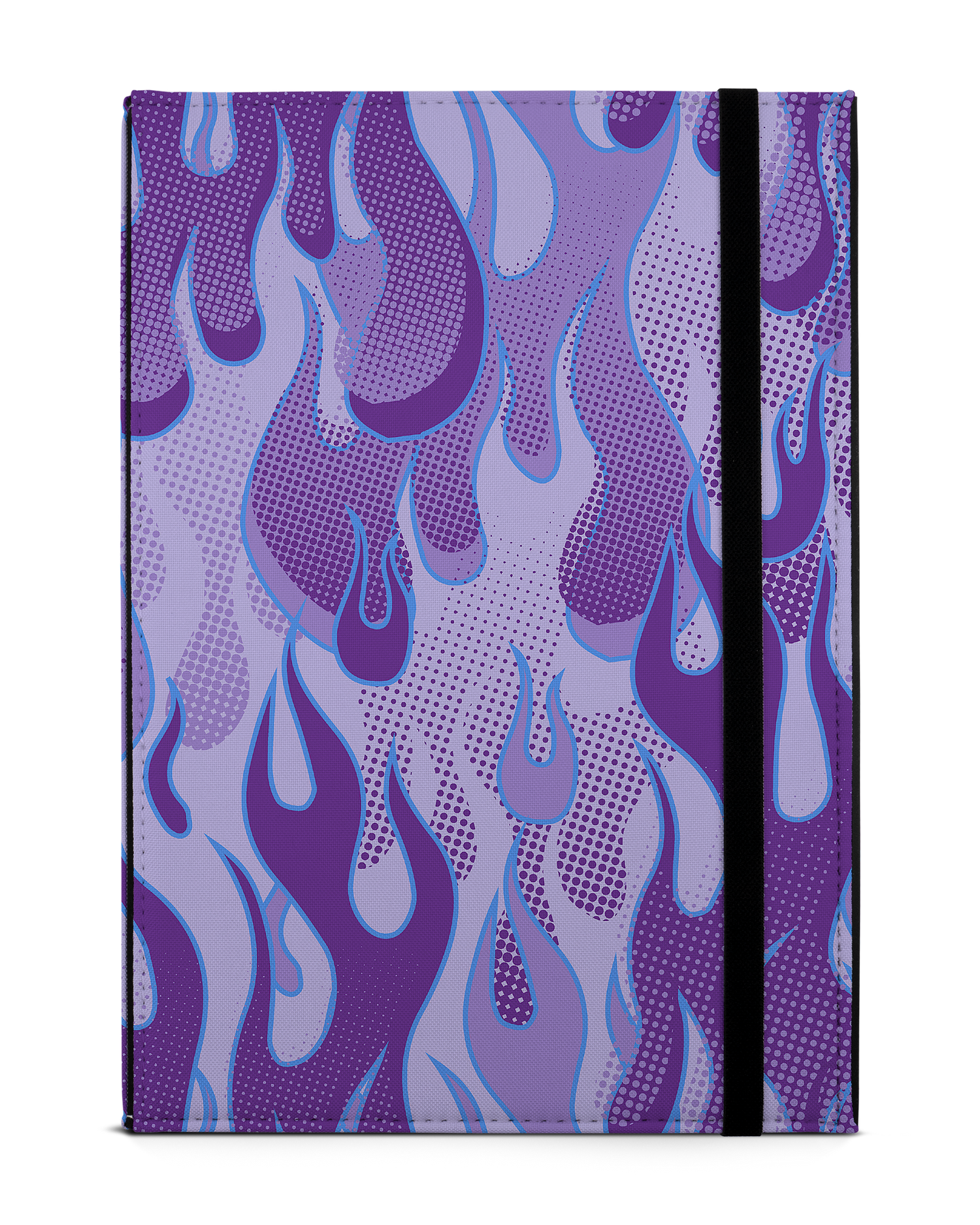 Purple Flames Tablet Case M: Front View