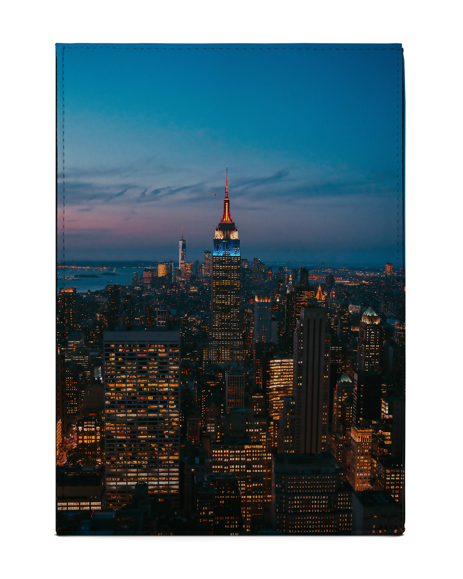 New York At Dusk Tablet Case M: Back View