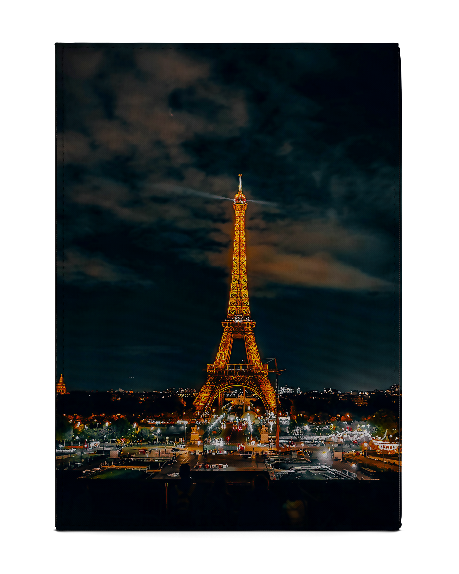 Eiffel Tower By Night Tablet Case M: Back View
