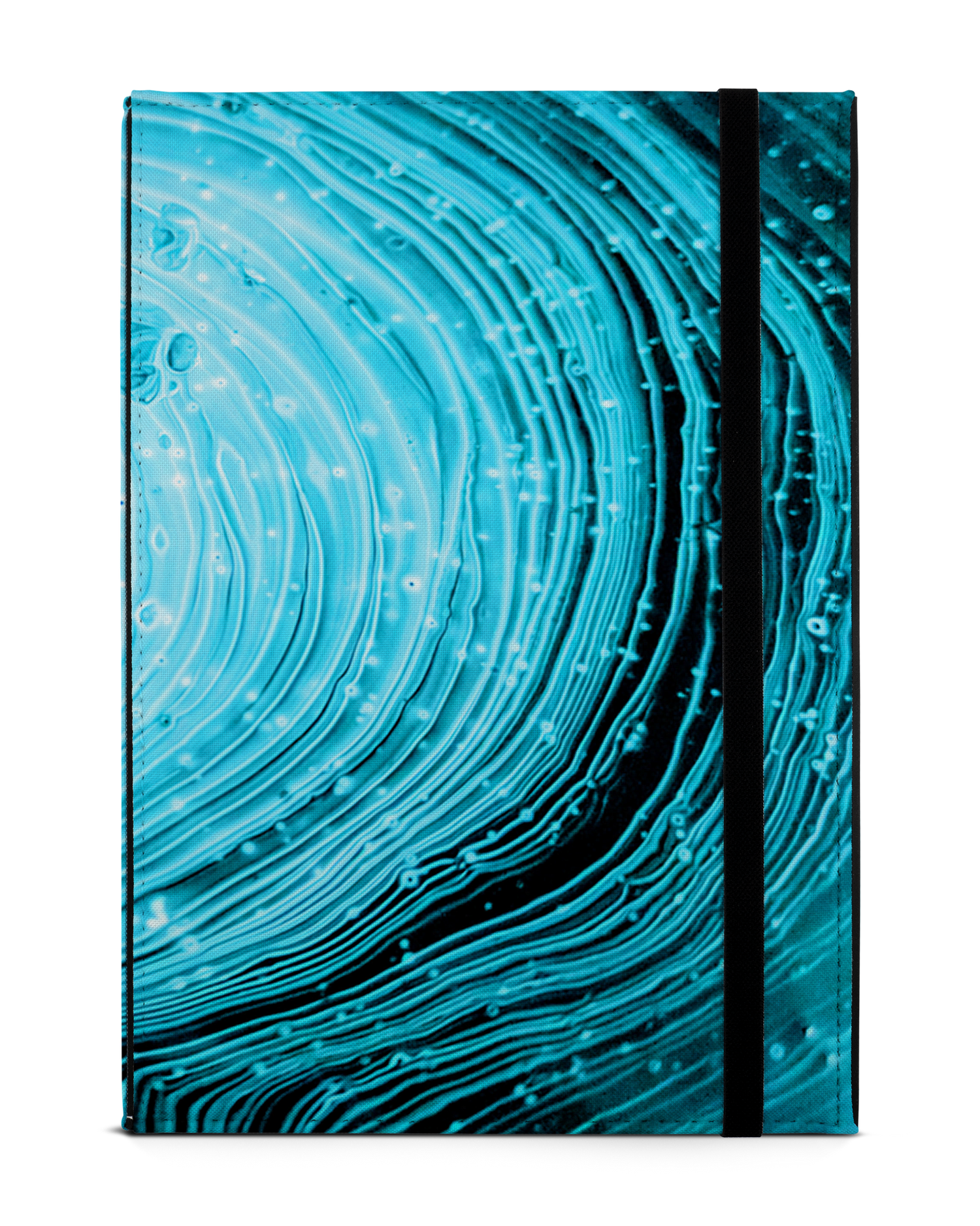 Turquoise Ripples Tablet Case M: Front View