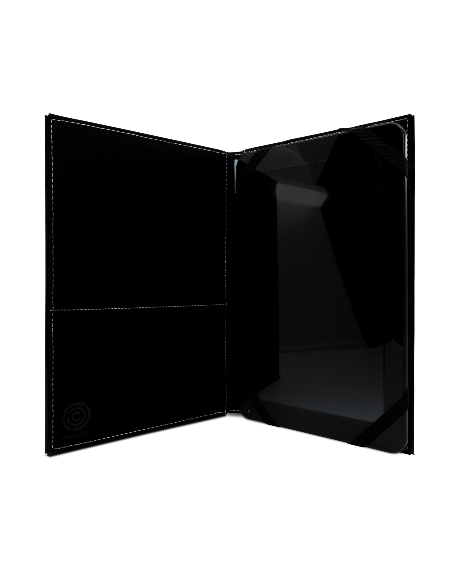BLACK Tablet Case L: Opened interior view