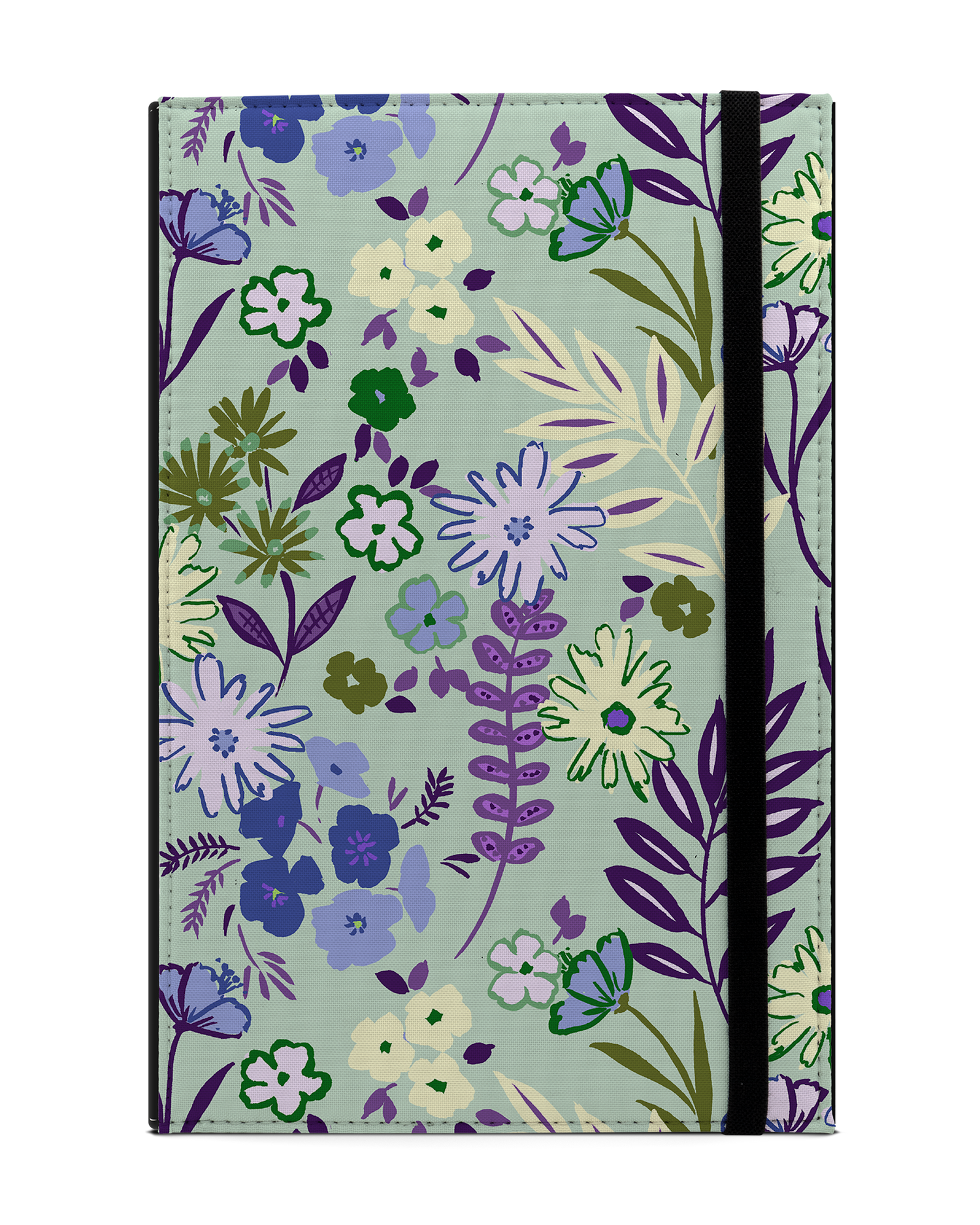 Pretty Purple Flowers Tablet Case L: Front View