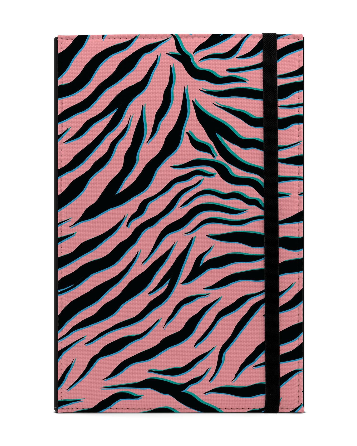 Pink Zebra Tablet Case L: Front View