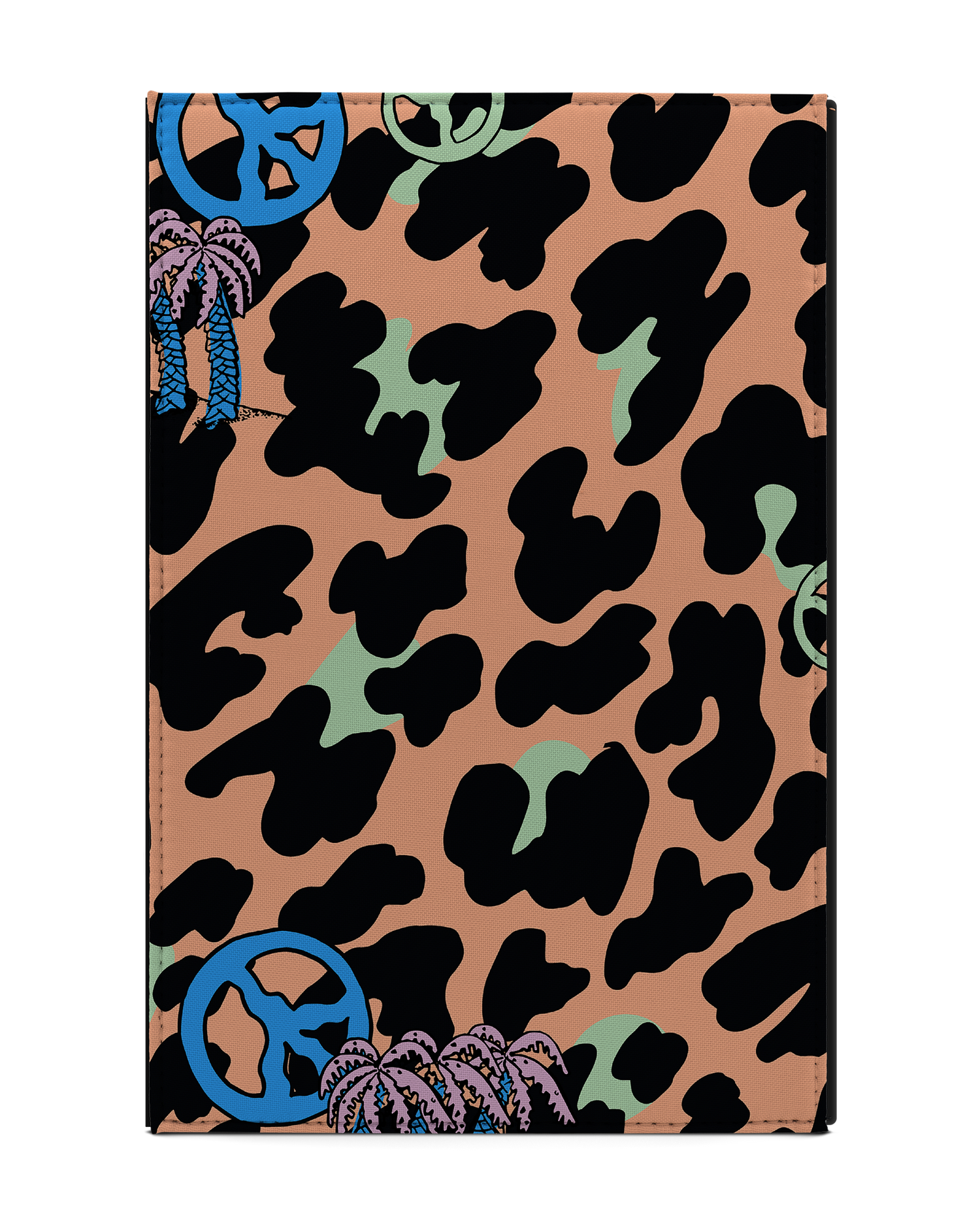 Leopard Peace Palms Tablet Case L: Back View