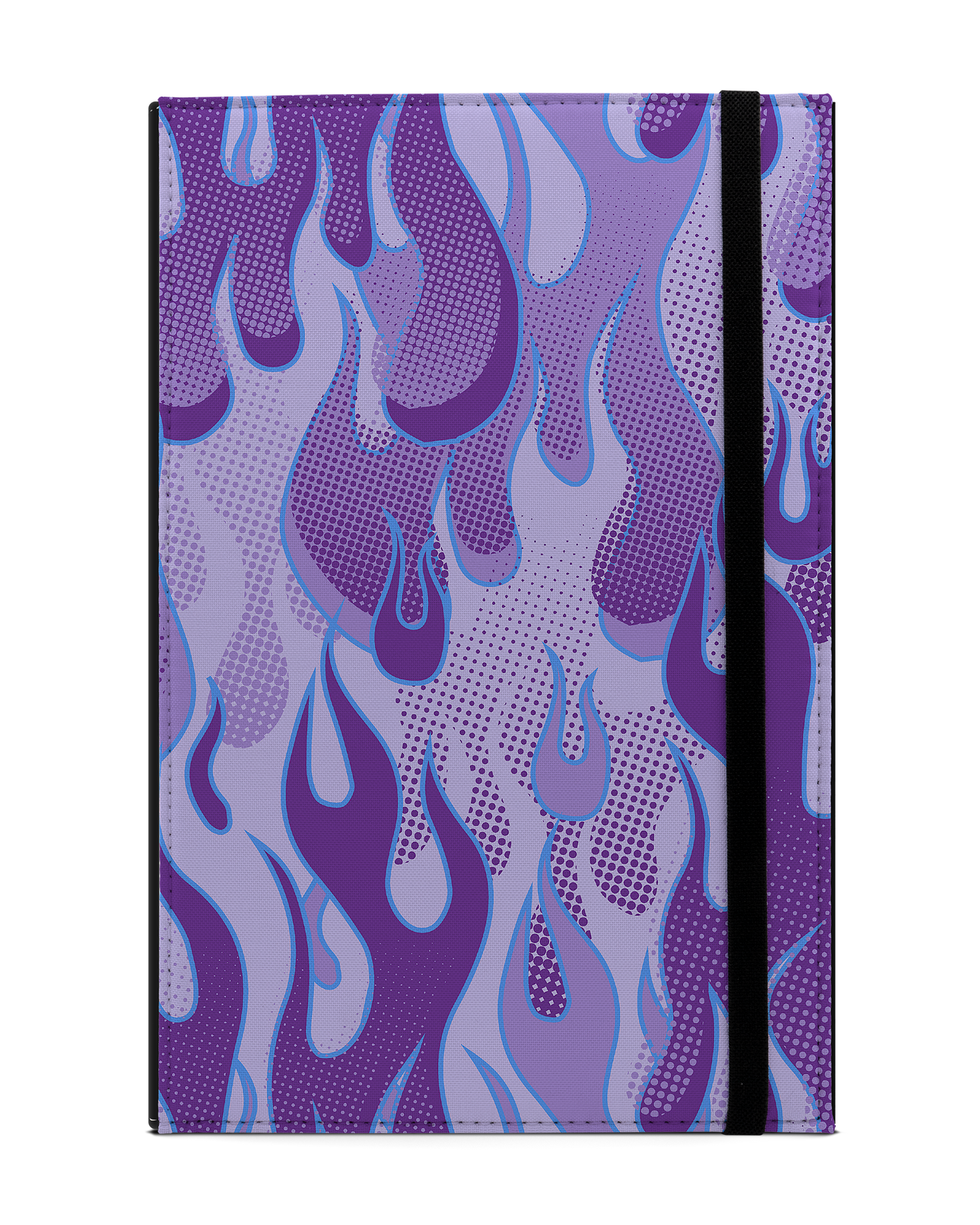 Purple Flames Tablet Case L: Front View