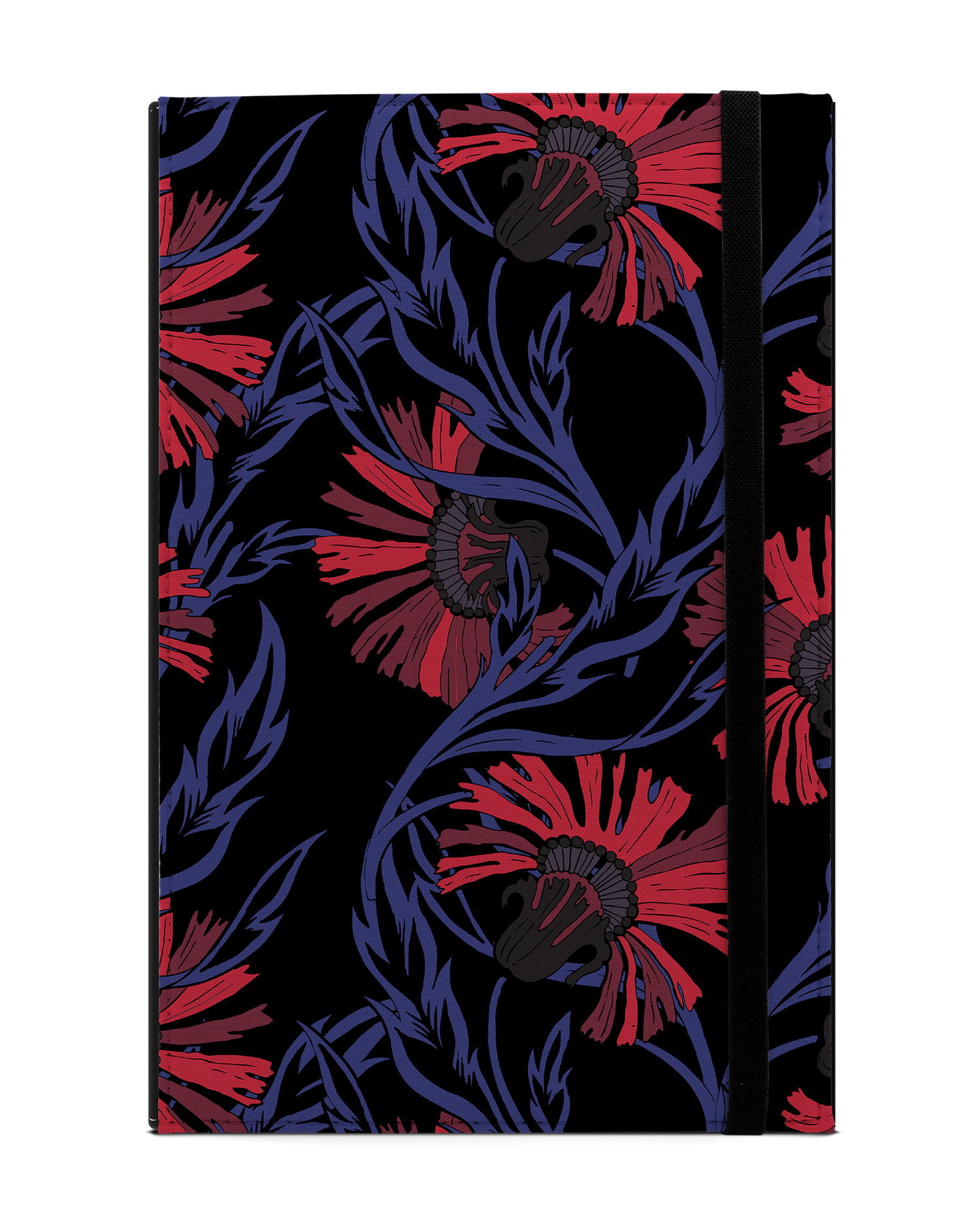 Midnight Floral Tablet Case L: Front View
