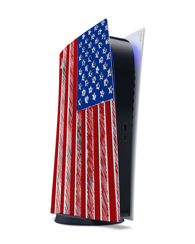 American Flag Color Console Skin for Sony PlayStation 5 Digital Edition