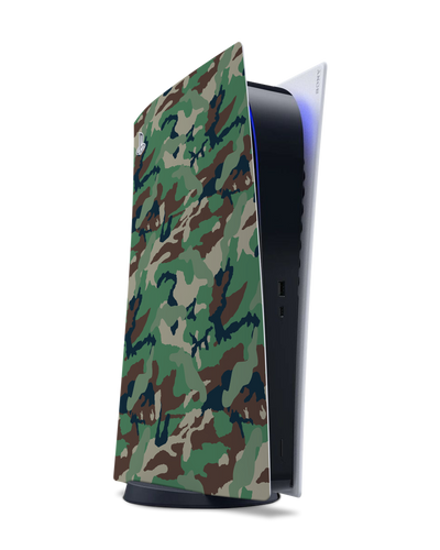 Green and Brown Camo Console Skin for Sony PlayStation 5 Digital Edition