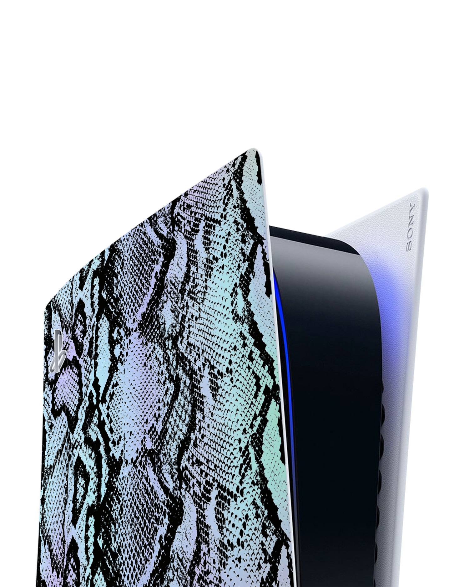 Groovy Snakeskin Console Skin for Sony PlayStation 5 Digital Edition: Detail shot