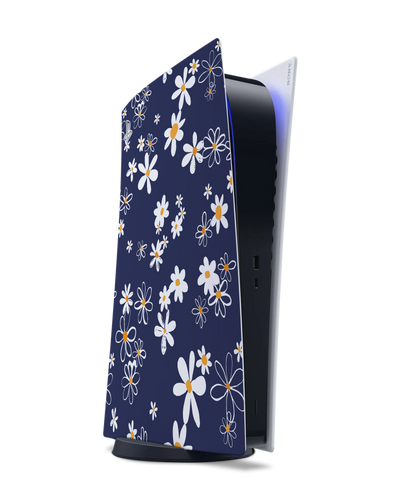 Navy Daisies Console Skin for Sony PlayStation 5 Digital Edition