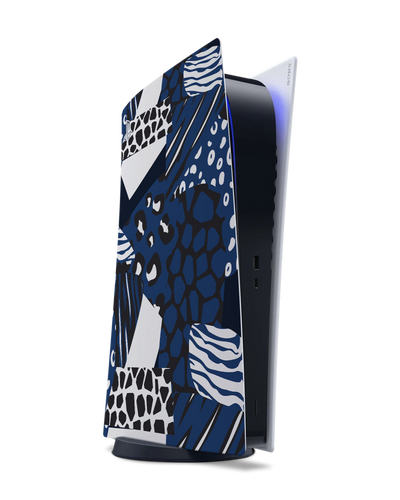 Animal Print Patchwork Console Skin for Sony PlayStation 5 Digital Edition
