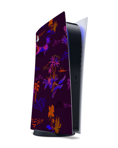 Neon Aloha Console Skin for Sony PlayStation 5 Digital Edition
