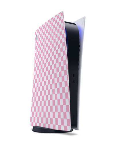 Pink Checkerboard Console Skin for Sony PlayStation 5 Digital Edition