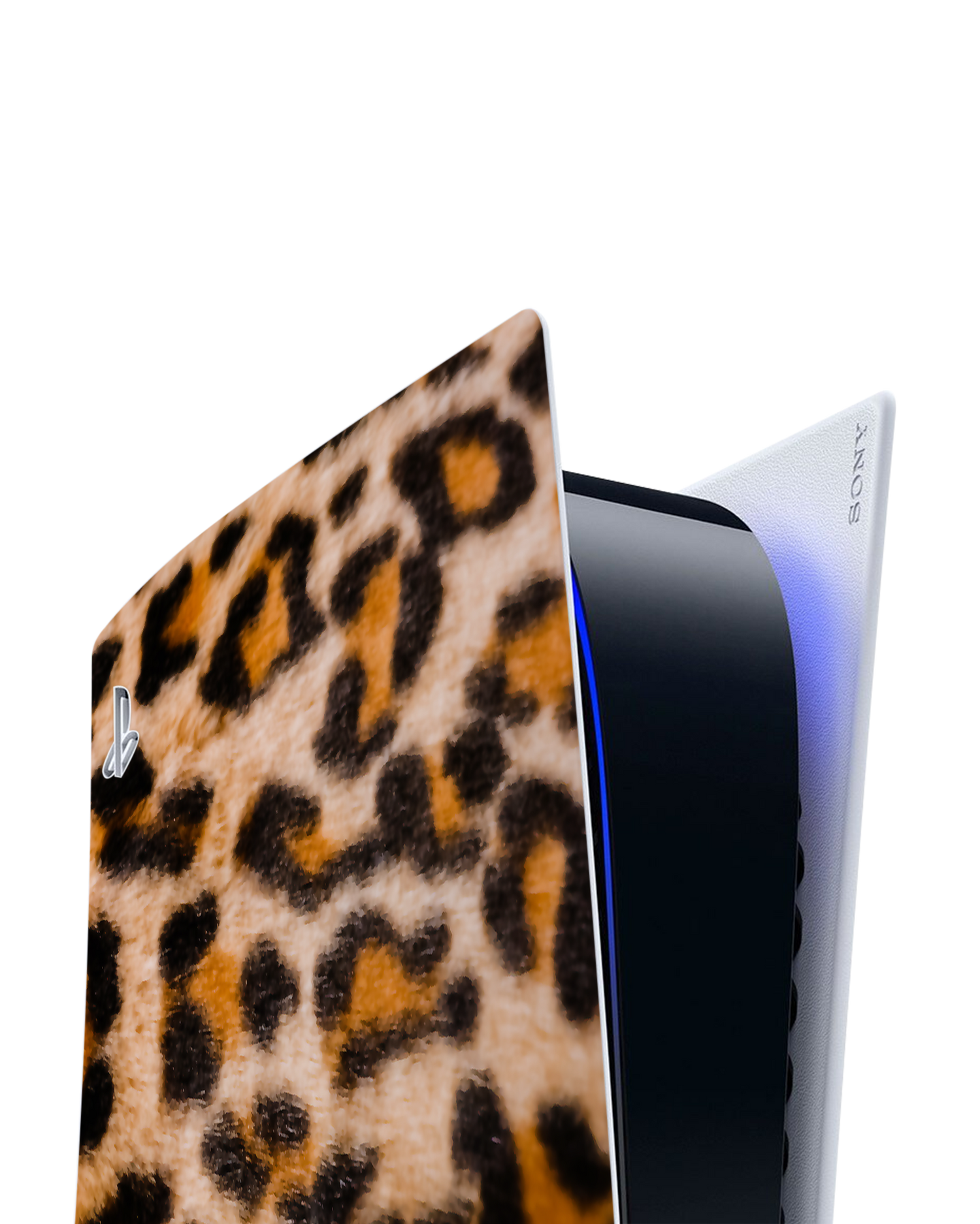 Leopard Pattern Console Skin for Sony PlayStation 5 Digital Edition: Detail shot
