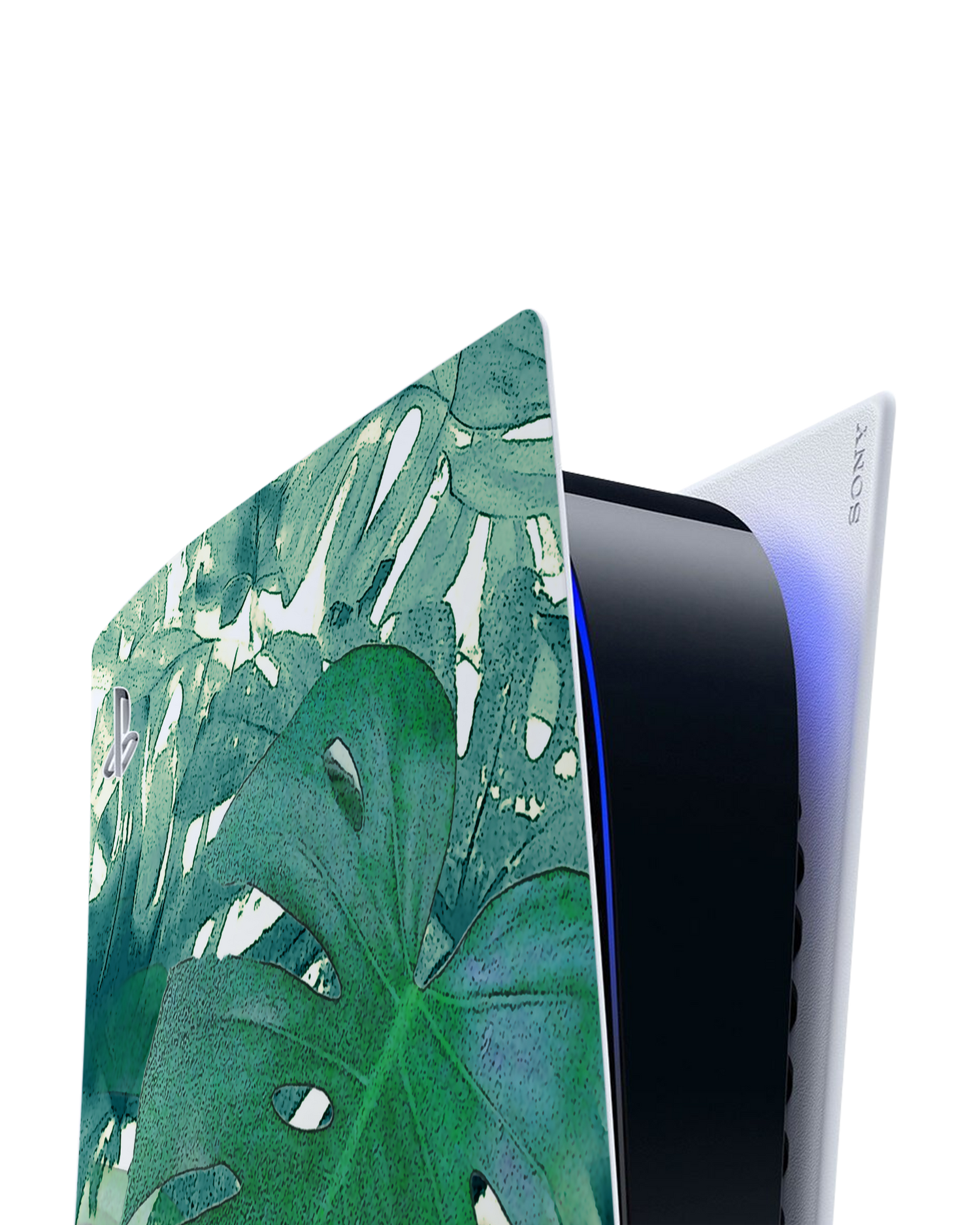 Saturated Plants Console Skin for Sony PlayStation 5 Digital Edition: Detail shot
