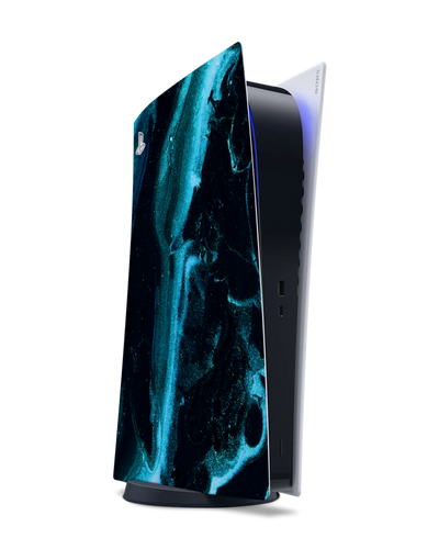 Deep Turquoise Sparkle Console Skin for Sony PlayStation 5 Digital Edition