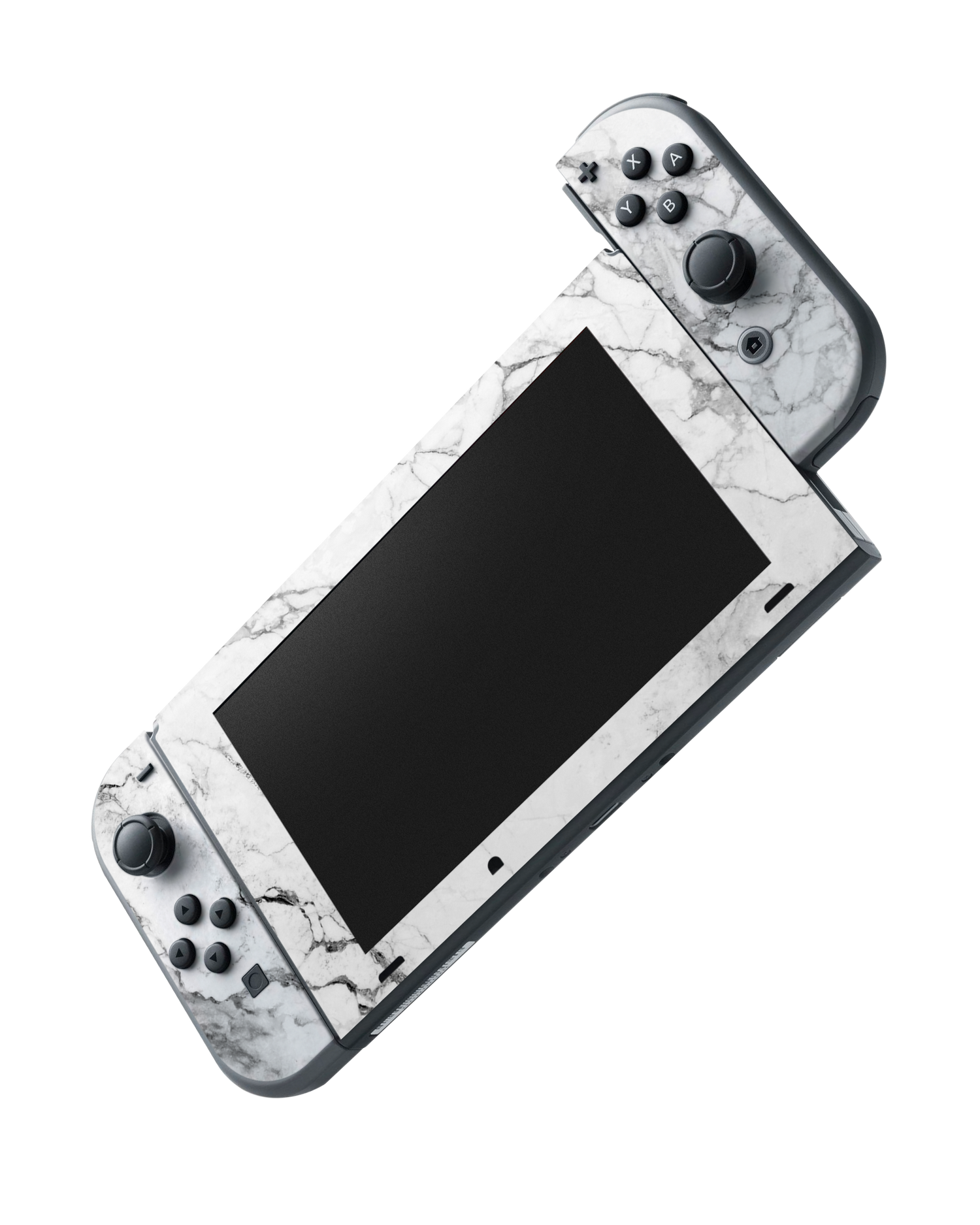 White Marble Console Skin for Nintendo Switch: Joy-Con removing 
